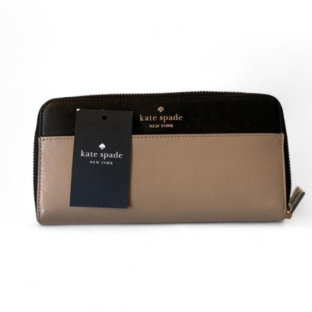 Kate Spade Madison Colorblock Large Continental Wallet Toasted Hazelnut